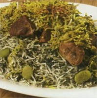 باقلا پلو با گوشت ماهیچه